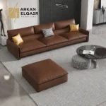 كنب مودرن لغرفة المعيشة مع بوف انيق