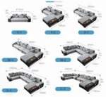 ⁦كنب زاوية مودرن ملتفة بتصميم فخم⁩ - الصورة ⁦19⁩