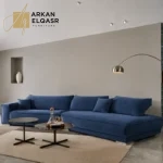 أريكة قماشية إيطالية بتقنية الاسترخاء الخلفي – تصميم مريح وبسيط – تنجيد فاخر وقاعدة متينة