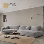أريكة قماشية إيطالية بتقنية الاسترخاء الخلفي – تصميم مريح وبسيط – تنجيد فاخر وقاعدة متينة