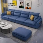 كنب جلد بتصميم ايطالي حديث