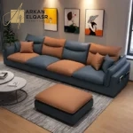 كنب جلد بتصميم ايطالي حديث