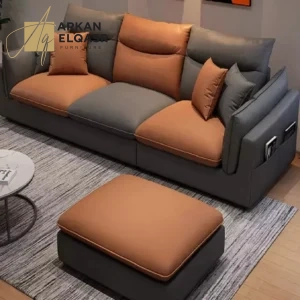 كنب جلد بتصميم ايطالي حديث