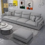 كنب جلد بتصميم ايطالي حديث