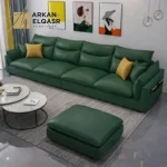 كنب جلد بتصميم ايطالي حديث