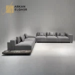 كنب زاوية مخملي بتصميم مميز