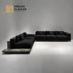 كنب زاوية مخملي بتصميم مميز