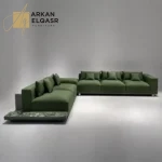 كنب زاوية مخملي بتصميم مميز