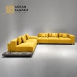 كنب زاوية مخملي بتصميم مميز