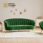 كنب مودرن مخملي بتصميم بسيط