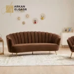 كنب مودرن مخملي بتصميم بسيط