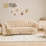كنب مودرن مخملي بتصميم بسيط