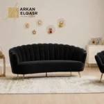 كنب مودرن مخملي بتصميم بسيط