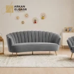 كنب مودرن مخملي بتصميم بسيط