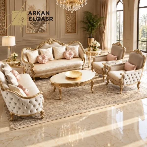 طقم كنب كلاسيكي فاخر