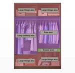 ⁦خزانة ملابس خشبي بتسريحة مدمجة⁩ - الصورة ⁦7⁩