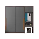 خزانة ملابس خشبي بتسريحة مدمجة