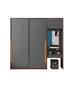 خزانة ملابس خشبي بتسريحة مدمجة