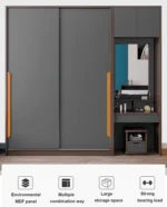 ⁦خزانة ملابس خشبي بتسريحة مدمجة⁩ - الصورة ⁦2⁩