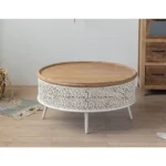 ⁦طاولة قهوة خشب علي الطراز الريفي⁩ - الصورة ⁦11⁩