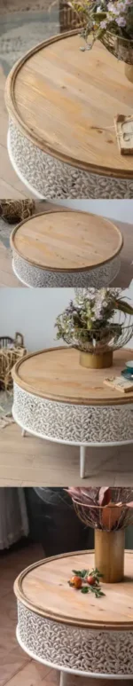 ⁦طاولة قهوة خشب علي الطراز الريفي⁩ - الصورة ⁦13⁩