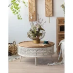 ⁦طاولة قهوة خشب علي الطراز الريفي⁩ - الصورة ⁦5⁩