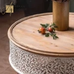 طاولة قهوة خشب علي الطراز الريفي