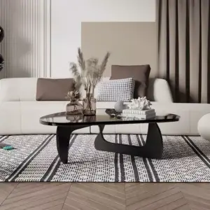 طاولة قهوة زجاج بتصميم حديث