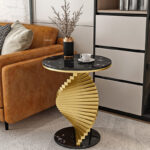 ⁦طاولة جانبية مودرن بتصميم ملتف⁩ - الصورة ⁦3⁩