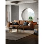 ⁦كنب جلد مودرن بتصميم امريكي⁩ - الصورة ⁦2⁩