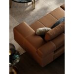 ⁦كنب جلد مودرن بتصميم امريكي⁩ - الصورة ⁦3⁩