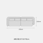 ⁦كنب زاوية مودرن علي الطراز الايطالي⁩ - الصورة ⁦3⁩