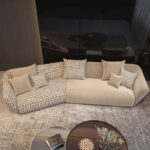 ⁦كنب مودرن بتصميم منحني⁩ - الصورة ⁦4⁩