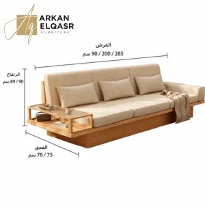 كنب خشب مودرن بتصميم اوروبي