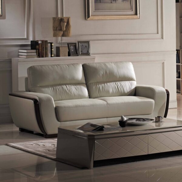 كنب مودرن من جلد بعدة مقاسات