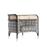 ⁦كرسي مفرد مخملي بتصميم مميز⁩ - الصورة ⁦4⁩