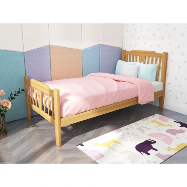 سرير نوم خشب بتصميم بسيط