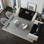 ⁦طقم كنب مودرن جلد فخم⁩ - الصورة ⁦2⁩