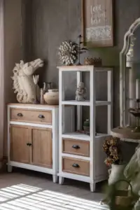 خزانة بوفيه بتصميم ريفي فاخر

