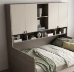 سرير نوم مع وحدات تخزين بتصميم مودرن