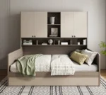 سرير نوم مع وحدات تخزين بتصميم مودرن