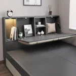 سرير نوم عملي بمساحات تخزين داخلية – تصميم وقاعدة متينة – مثالي لتنظيم غرف النوم