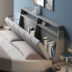 سرير مع 2 طاولة جانبية بتصميم مودرن