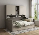 سرير نوم مع وحدات تخزين بتصميم مودرن