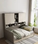 ⁦سرير نوم مع وحدات تخزين بتصميم مودرن⁩ - الصورة ⁦2⁩