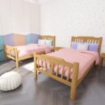 ⁦سرير أطفال دورين بتصميم عملي – سلم جانبي وسعة تخزين – خشب متين وألوان مبهجة⁩ - الصورة ⁦3⁩