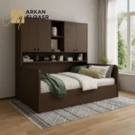 سرير نوم مع وحدات تخزين بتصميم مودرن