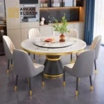 طاولة طعام مع 8كراسي بتصميم مميز