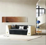 طقم كنب مودرن جلد فخم