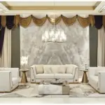 طقم كنب مودرن جلد فخم